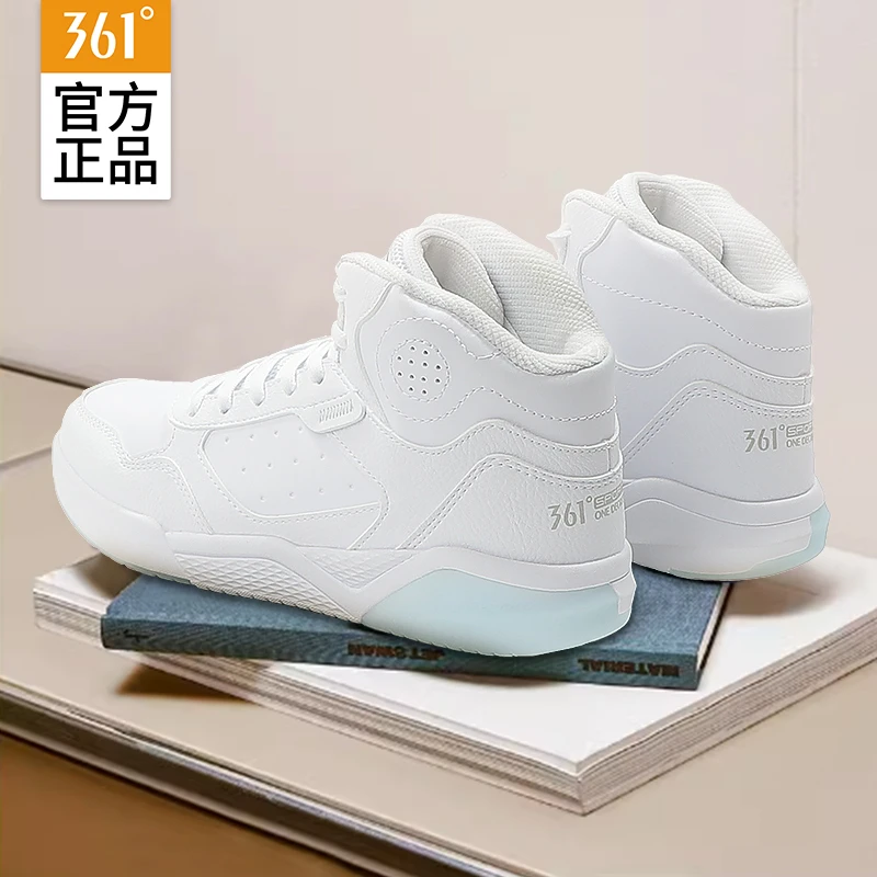 361女鞋高帮鞋子2025年春夏季新款透气皮面百搭厚底白色休闲板鞋