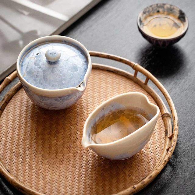 日本进口清水烧日式公道杯茶杯过滤瓷茶壶茶杯茶碗盖碗茶具A92