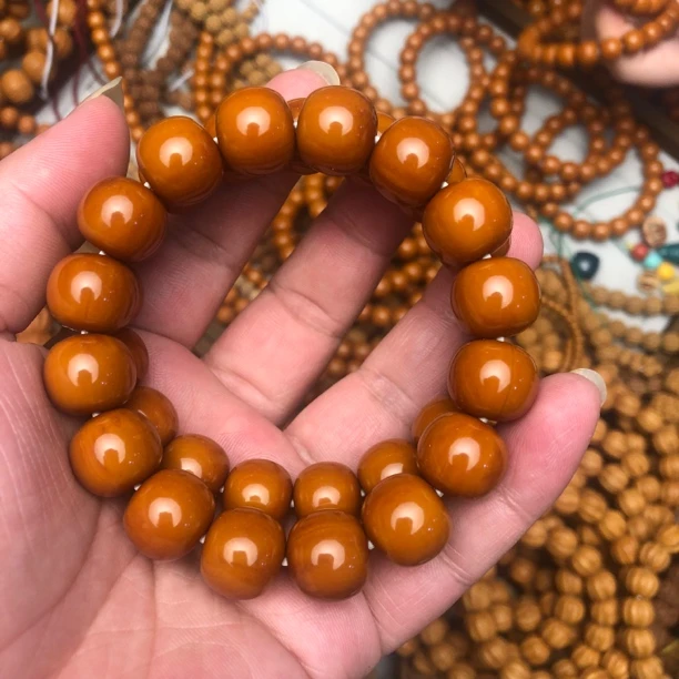 老型极限弧12-13mm猴头光珠核桃手串男猴头小手串微返油