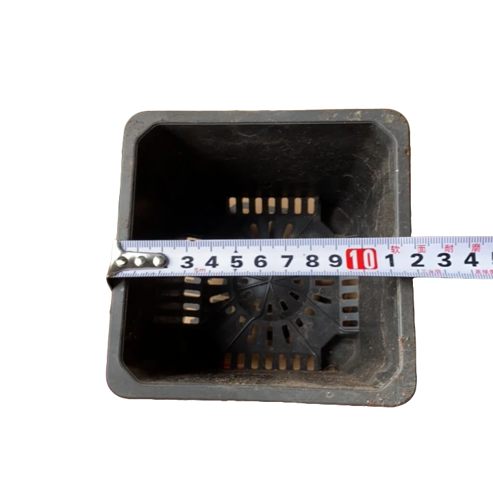 塑料旧花盆 黑方11.5厘米口径 高9厘米  20个发