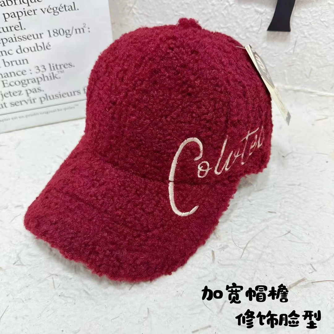 【拍一发二】X-520秋冬新款时尚颗粒绒立体刺绣字母修饰脸型显脸小