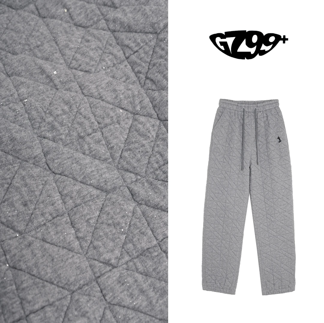 〖小九推荐〗点燃欢欣 2025春季新款百搭加厚抽绳直筒休闲裤-K6913