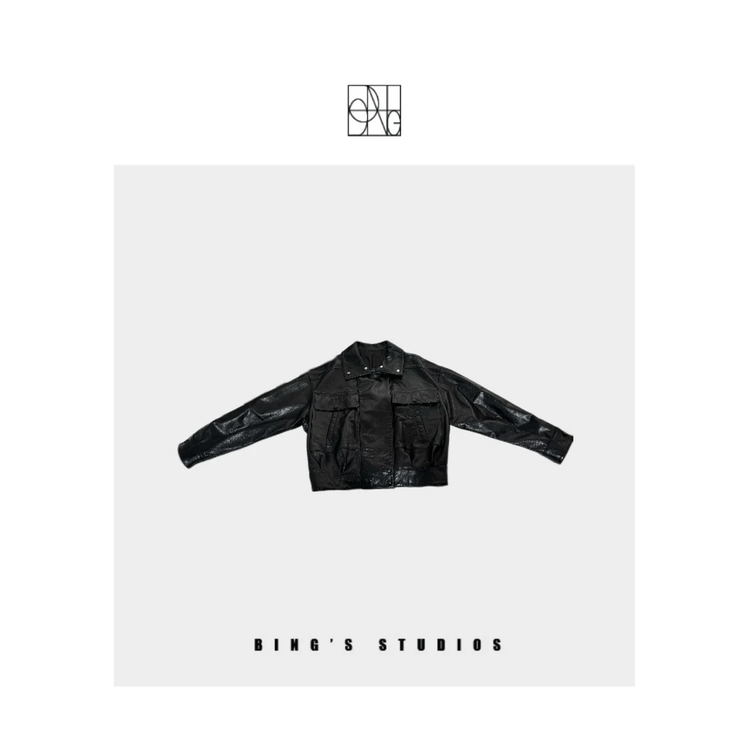 Bing Studios｜油蜡羊皮飞行员夹克皮衣短款外套