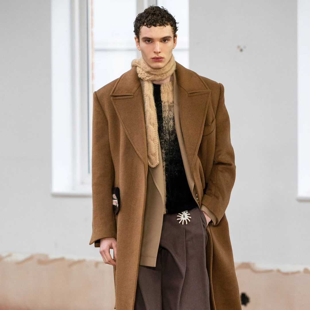 PRONOUNCE 无限绳索设计师品牌 23秋冬新款手工绳结羊毛大衣