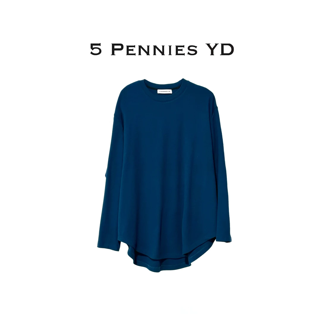 5 PENNIES YD设计师款秋季时尚百搭休闲圆领长袖上衣（精选联盟）