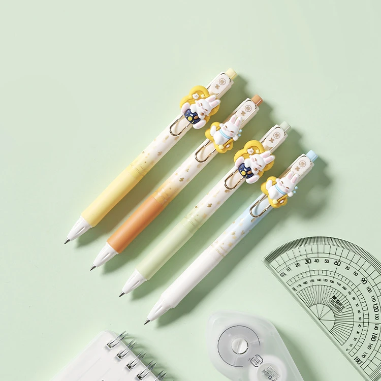 晨光AGPH73Y9 大馥大桂系列速干黑0.5中性笔软萌兔子挂饰