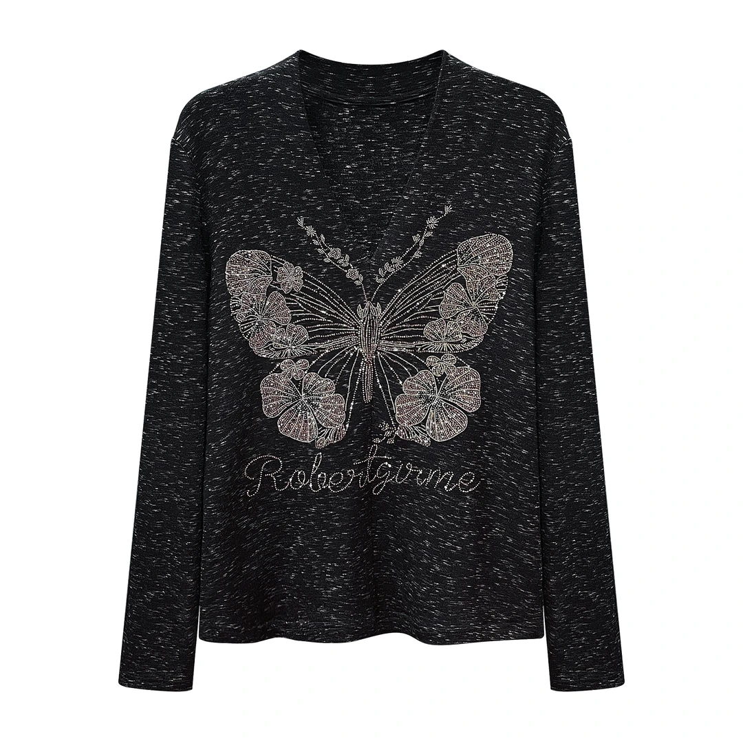 【清仓微瑕不影响穿搭】新年款时尚轻奢重工休闲打底上衣#2200