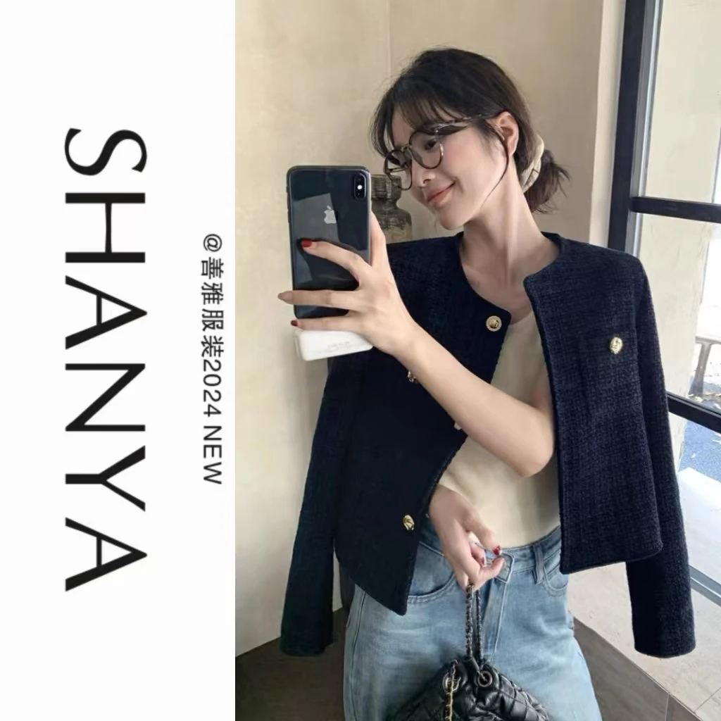 断码清复古圆领小香风外套3243女短款春季新款高级感名媛风上衣