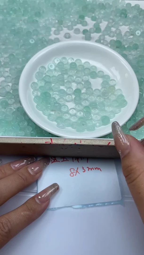 【闪购商品】玛瑙/玉髓颈饰未镶嵌晴底海蓝宝隔片0.35￥8*3mm*50