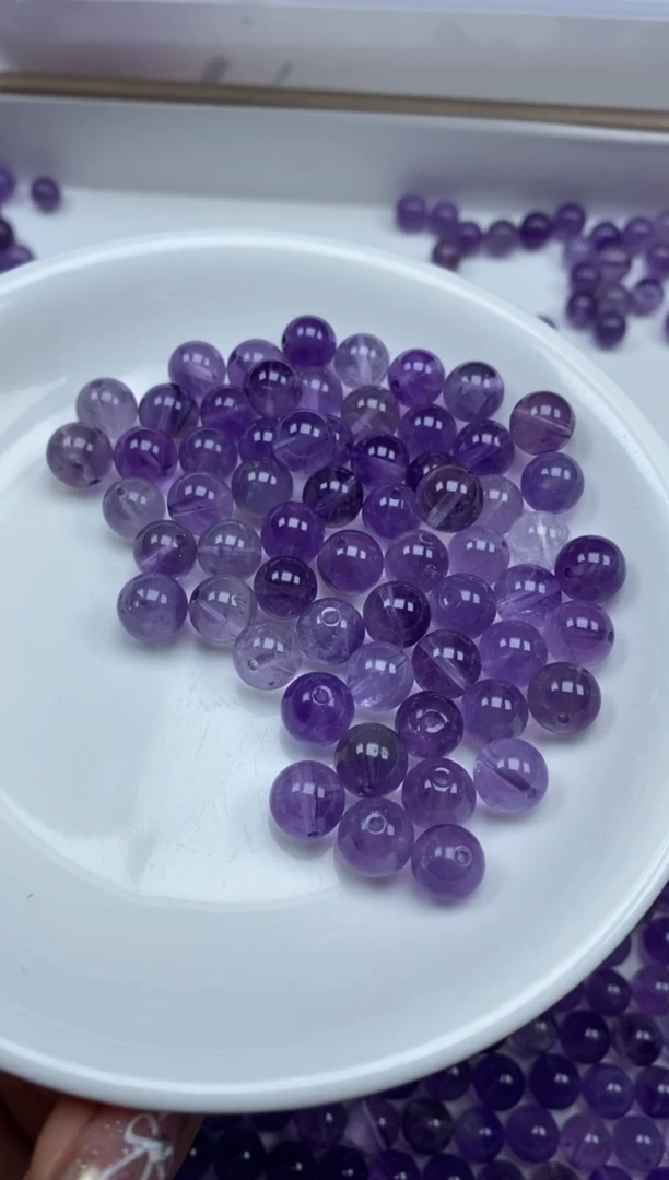 【闪购商品】水晶颈饰未镶嵌紫水晶0.55￥8mm*30颗