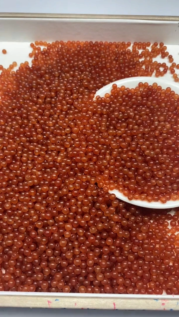 【闪购商品】南红玛瑙颈饰未镶嵌南红冰柿子红0.06￥4mm*100