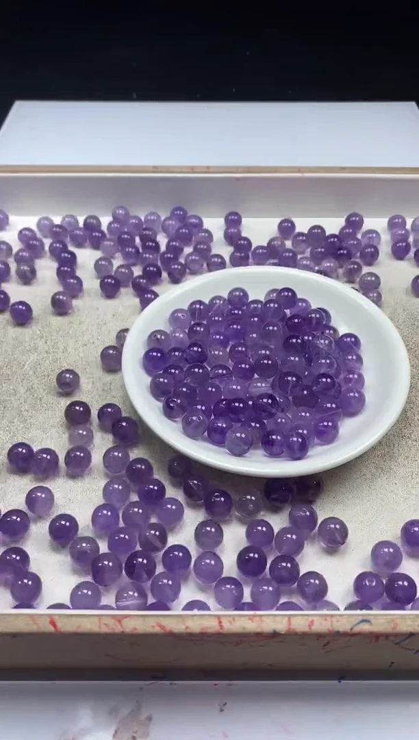 【闪购商品】水晶颈饰未镶嵌紫水晶1.2￥10mm*20