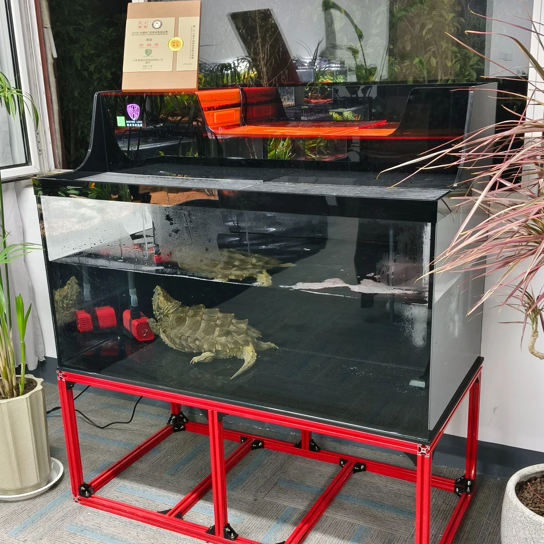 上滤地缸养龟养鱼金晶超白玻璃鱼缸