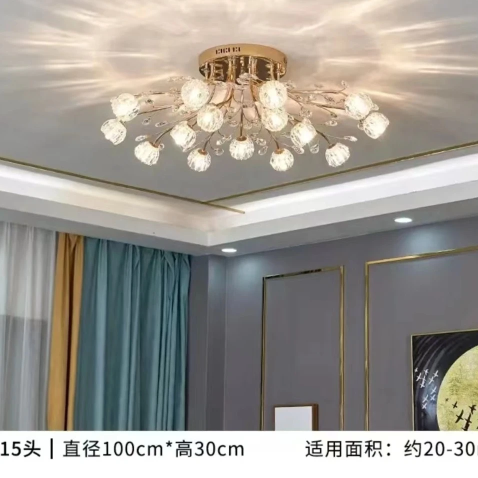 2023新款轻奢客厅卧室餐厅水晶吸顶灯现代简约