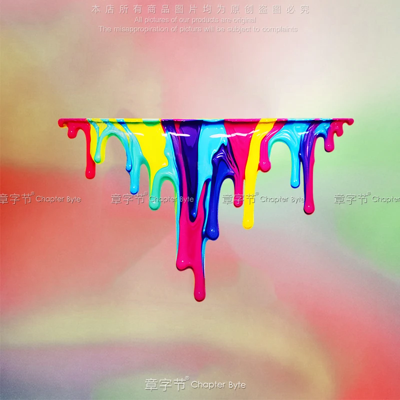 多巴胺彩色流体反光贴纸油漆车贴立体汽车遮挡划痕覆盖防水装饰贴