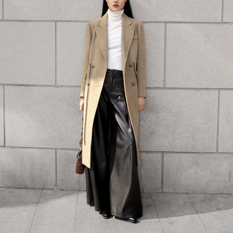 H·GENTEEL荷高新款冬装女大气长款修身大衣GVD46509013