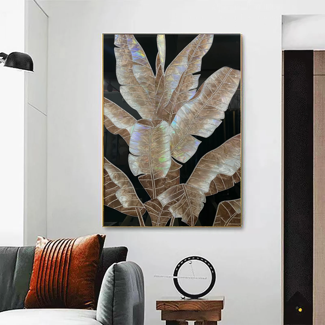 F 01 家大业大珐琅彩装饰画玄关入户走廊尽头壁画