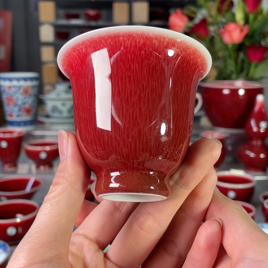 清欢雅玩原矿郎红福利铃铛杯