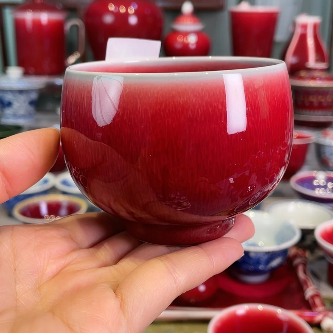 【闪购商品】陶瓷杯三*公清欢雅玩郎红工厂