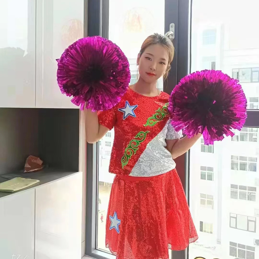 啦啦队彩球啦啦操花球舞蹈健美操手花广场舞表演道具拉拉队手摇花