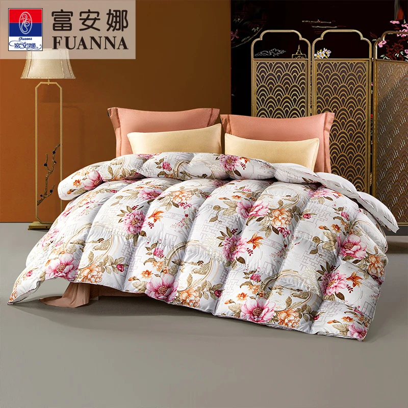 【暑期反季抢】富安娜轻奢95白鹅绒高绒子蓬松四季二合一被冬厚被芯