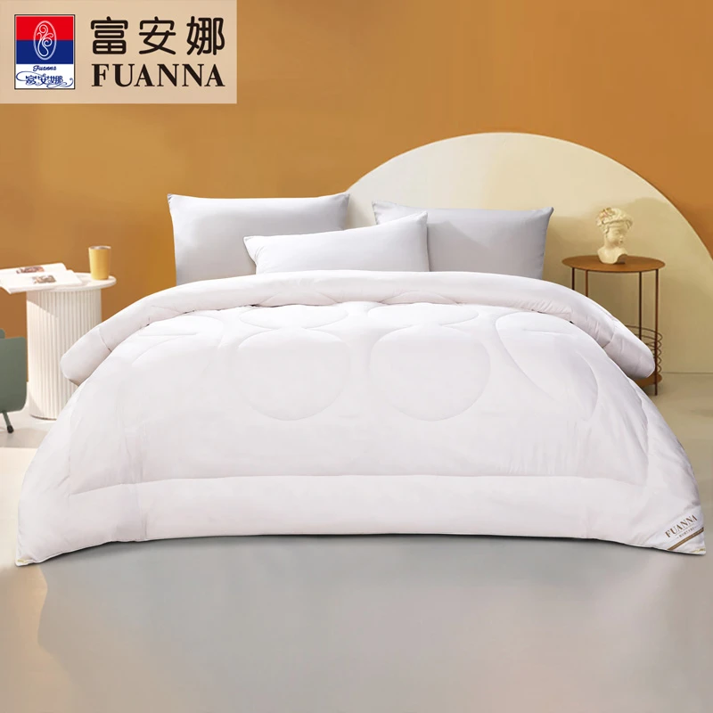 富安娜家纺亲肤舒享大豆纤维四季被冬厚被子被芯吸湿柔软大豆被