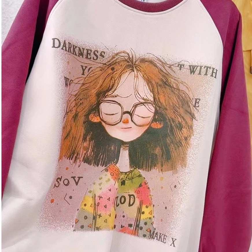 莲莲专属-潮牌小女孩拼接卫衣