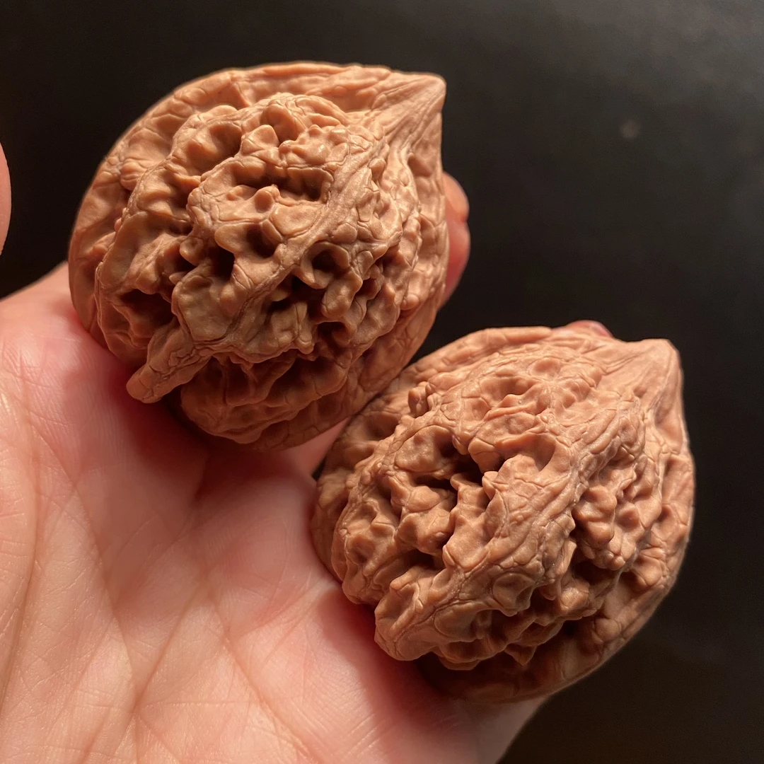 文玩核桃把件4001全品无修大沽石边40肚44高48狮子头精品对