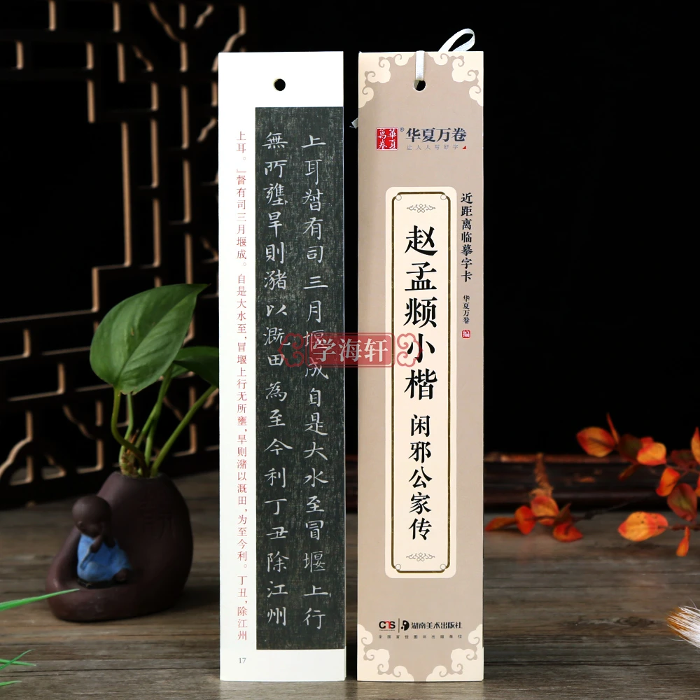 赵孟頫小楷闲邪公家传近距离临摹字卡楷书书法毛笔字帖附简体旁注