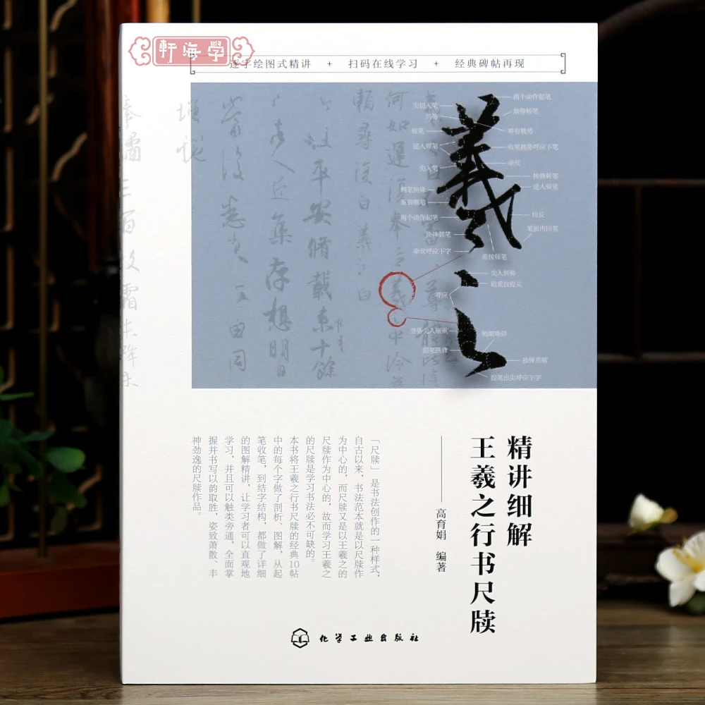 学海轩精讲细解王羲之行书尺牍基本笔画笔法结字章法10帖逐字绘图