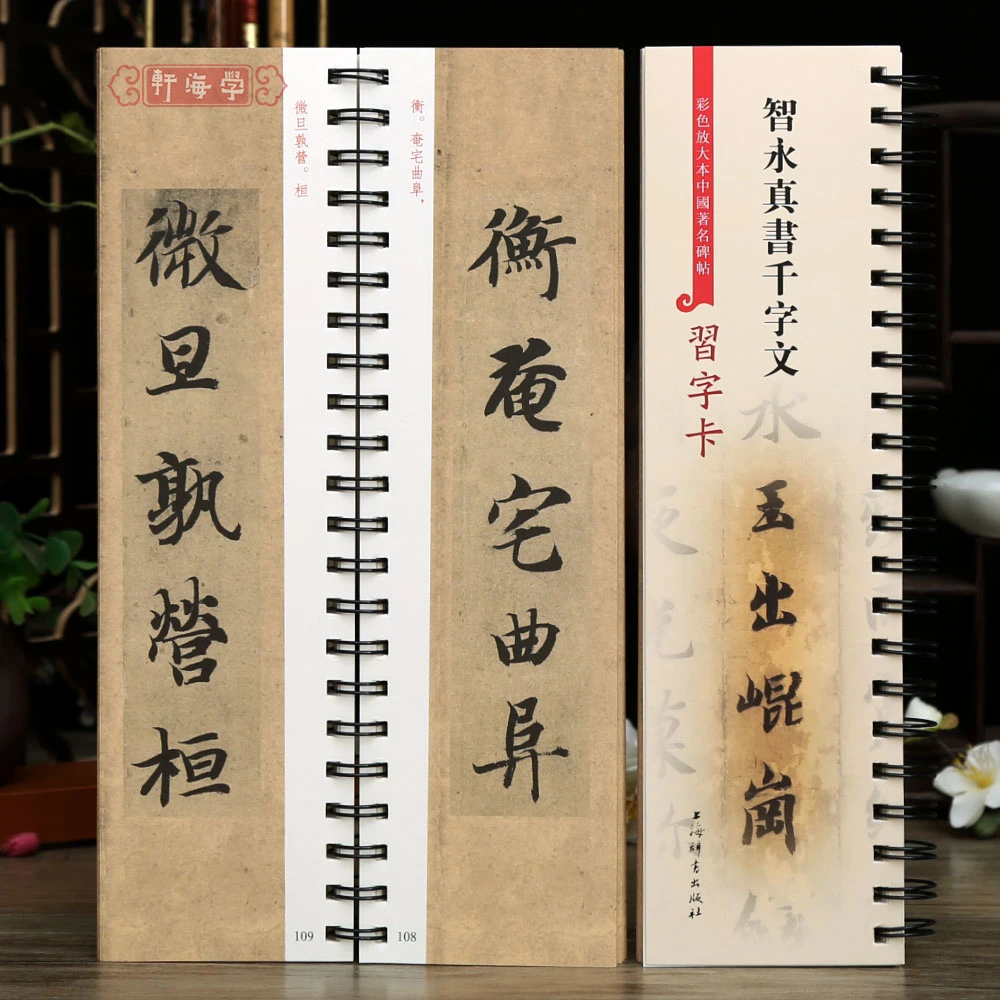 智永真书千字文 近距离临摹字卡 彩色放大本中国著名碑帖习字卡