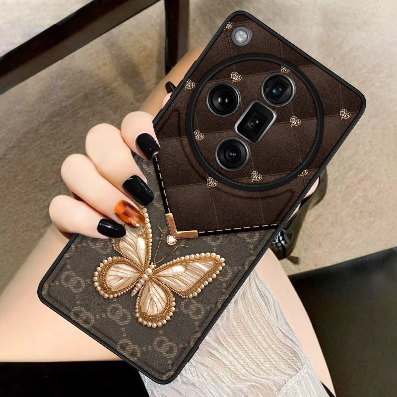 香风蝴蝶适用oppofindx8手机壳x7ultra新款findx6高级感x3/x5时尚