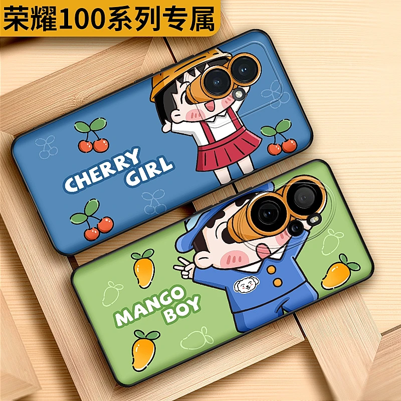 荣耀100pro手机壳望远镜小丸子honor100保护套镜头全包日韩