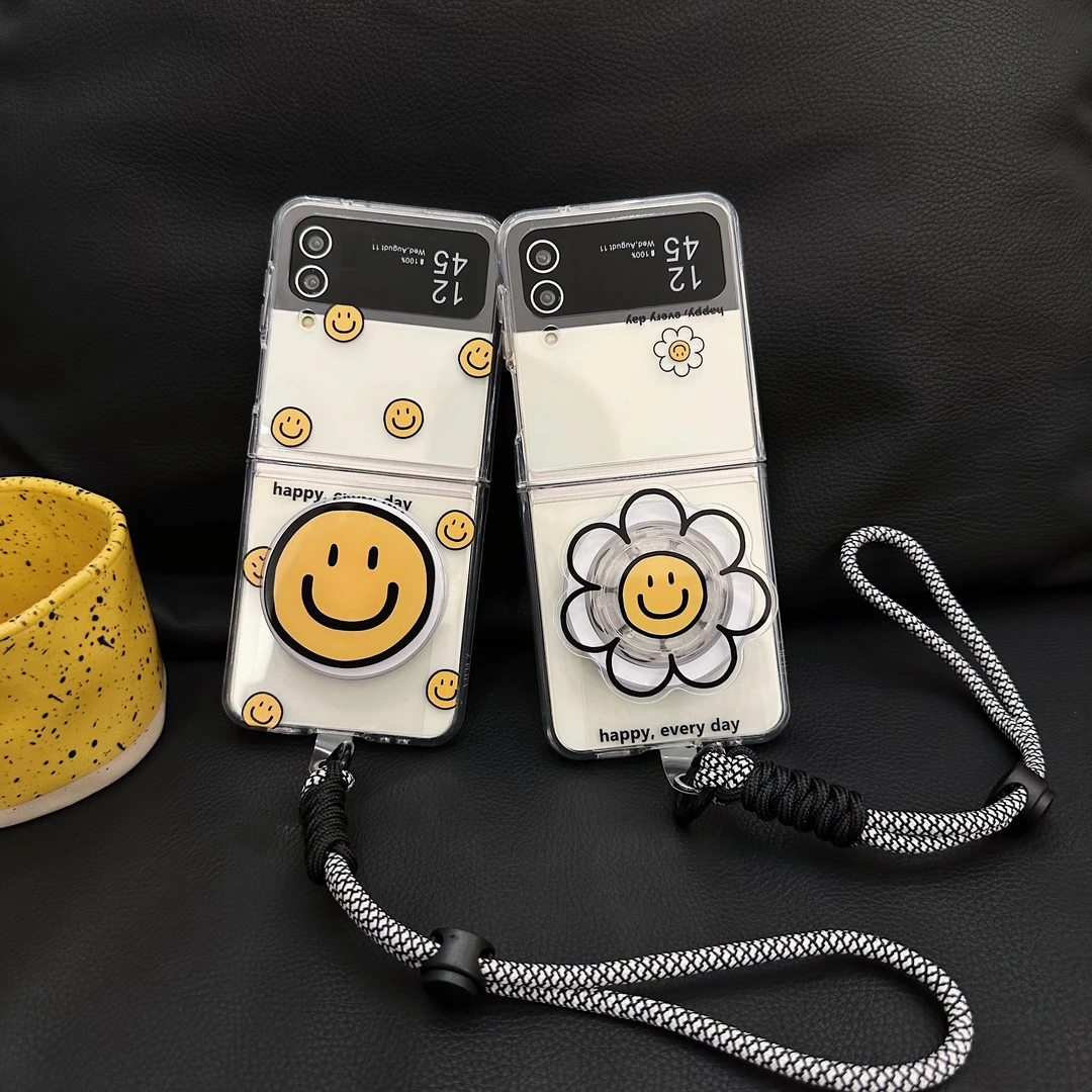 磁吸笑脸三星zflip4手机壳手机套zflip5新款折叠屏保护壳全包防摔