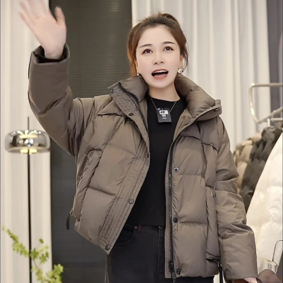 潮流时尚【竹简小方块】短款韩版外套休闲冬季女百外穿保暖显瘦