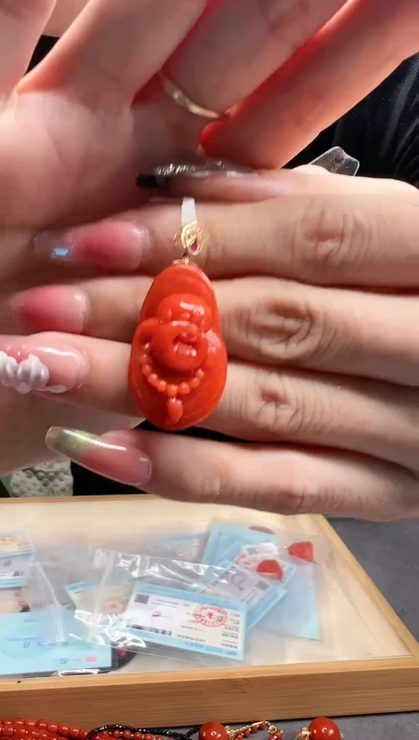 【闪购商品】南红玛瑙吊坠(不含链)18K金镶嵌/F佛公