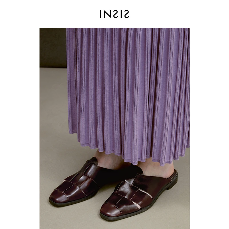 INSIS FEMME复古Vintage罗马风2023年夏季新款手编胎牛皮大码春秋