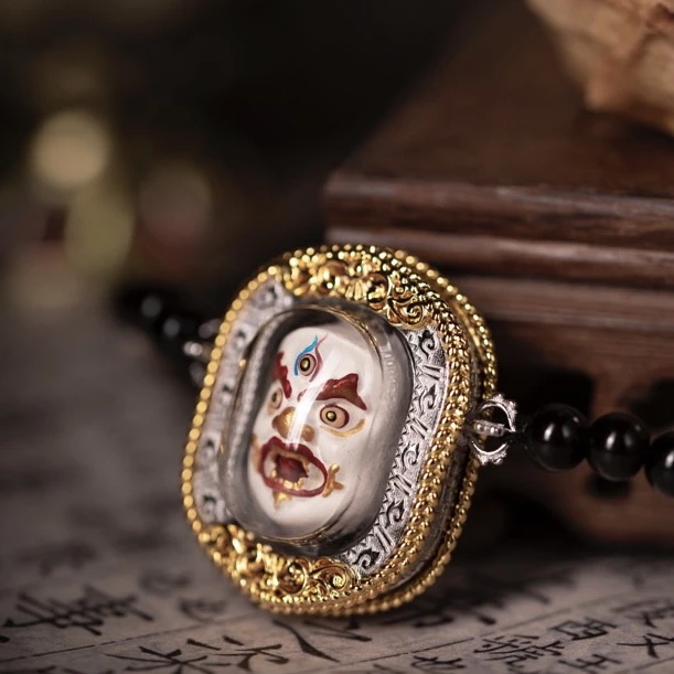 坠链均925银树脂 【白往黑归】新款黑六臂白六臂玛哈嘎拉大黑天擦擦