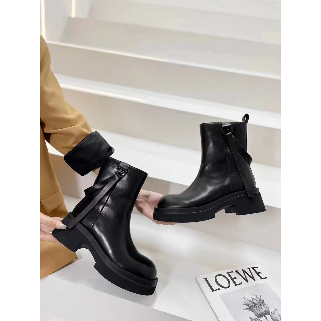 【高端原创欧货2】888-3  。G家大牌平替胎牛靴子时尚百搭厚底英伦风