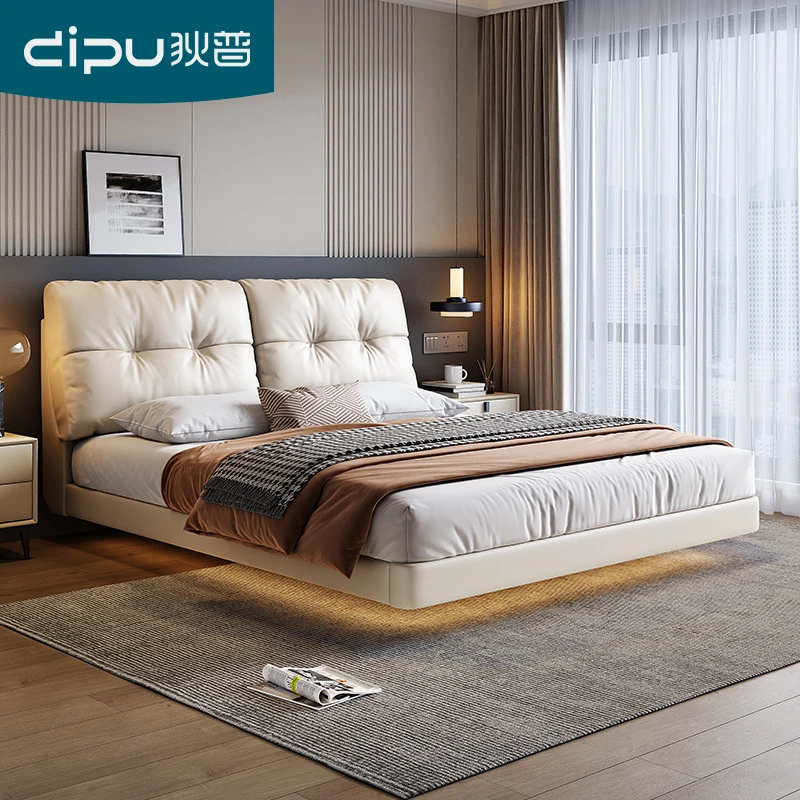 狄普仙女床意式奶油风双人主卧软包床主卧室