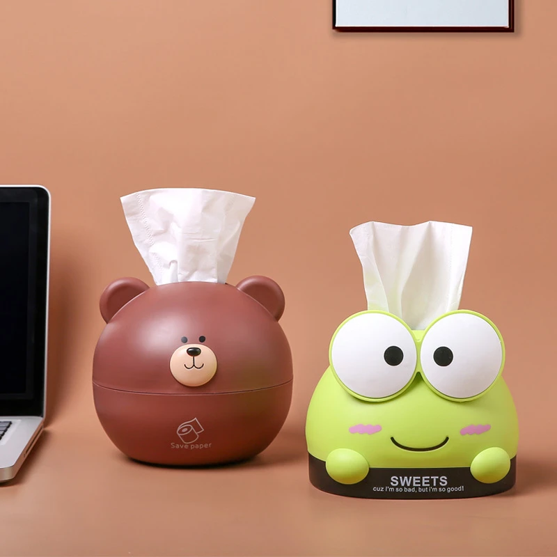 数家珍卡通纸巾盒抽纸盒家用桌面餐厅茶几北欧创意可爱纸巾筒客厅