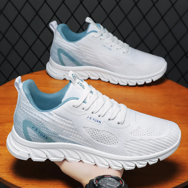 门店同款丨鞋子男2024春季新款休闲男鞋刀锋运动鞋飞织透气跑步鞋