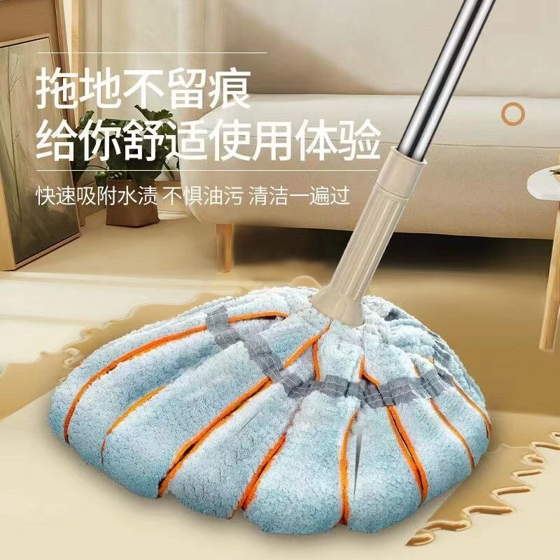 免手洗吸水水拖把旋转布墩家用拖布毛巾拧水去污大号拖地神器老式