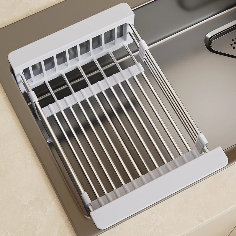 水槽沥水篮家用洗菜盆洗碗池滤水篮可伸缩生活厨房过滤筐沥水架