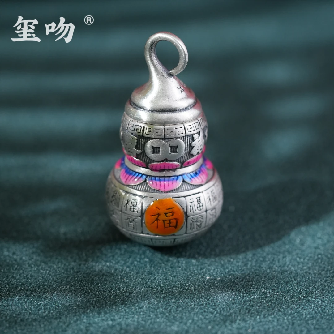 吊坠足银 【玺吻】足银 葫芦吊坠福禄寿葫芦吊坠可打开吊坠香囊吊坠