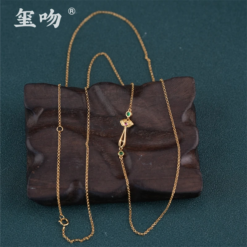 链子925银 【玺吻】s925银手工复古纯银如意链国风气质设计款可调节