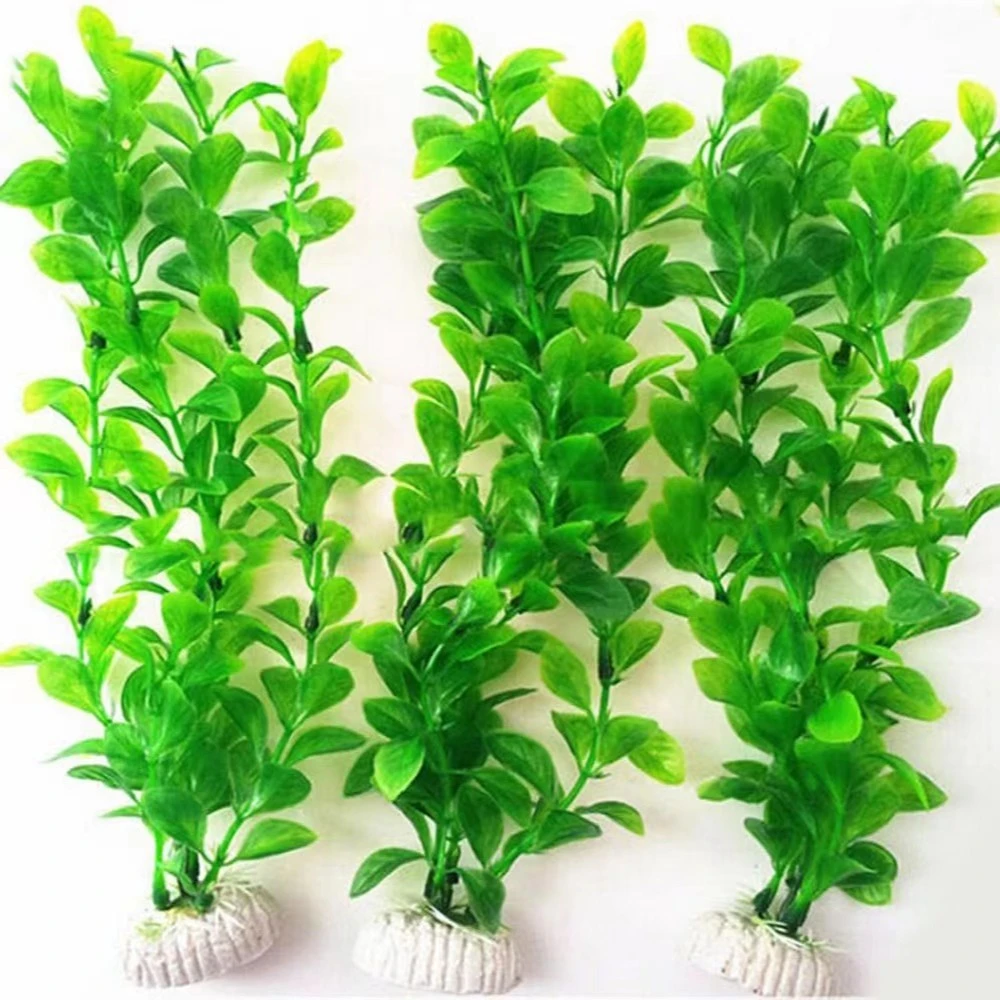 优质鱼缸仿真水草25cm长塑料绿草水族馆装饰鱼缸装饰假水草养龟