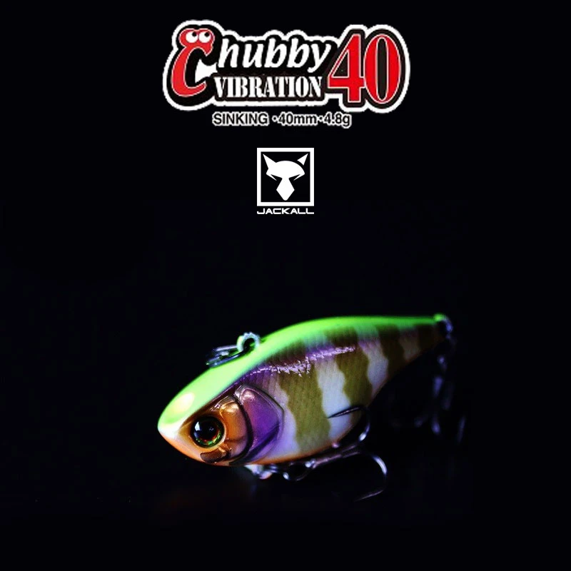 JACKALL  CHUBBY  VIBRATION40路亚饵鲈钓饵水面系VIB内置钢珠