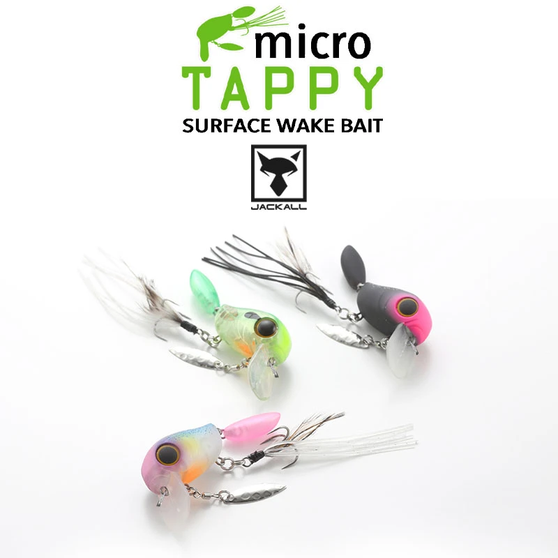 JACKALL  MICRO  TAPPY路亚饵水面系小胖鲈钓反光亮片树脂