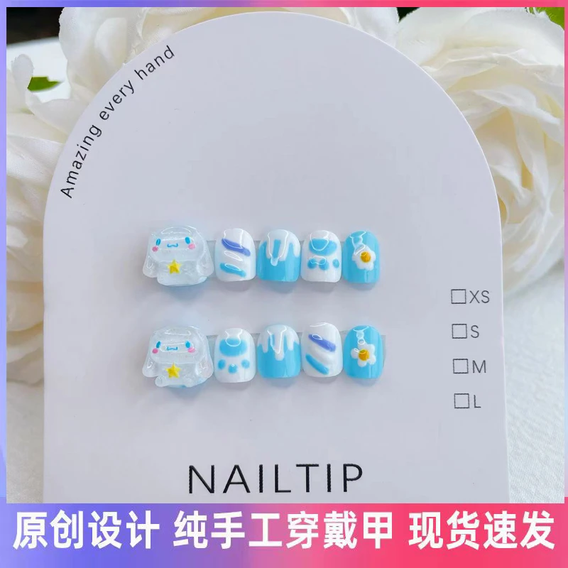 【宝宝穿戴甲】纯手工小朋友美甲可爱超短开学季美甲